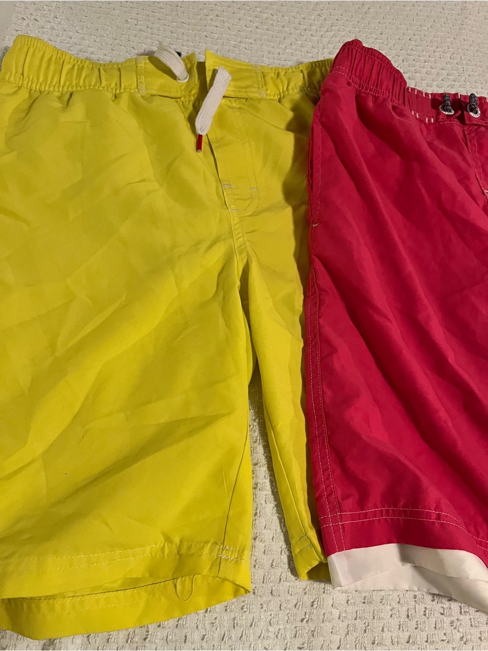 Tommy Hilfiger Yellow & Pink Colorblock Athletic Shorts